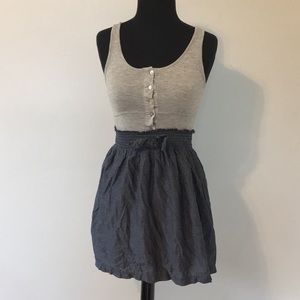 Love Culture Summer Grey and Blue Mini Dress, S